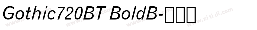 Gothic720BT BoldB字体转换